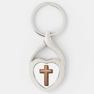 "ICH LIEBE GOTT" KREUZ SCHLÜSSELANHÄNGER