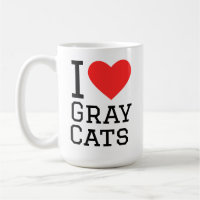 Ich liebe graue Katzen