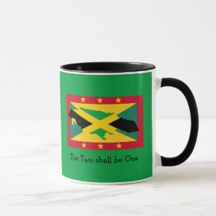 Ich Liebe... Grenada Jamaica DUAL FLAG Custom Tasse