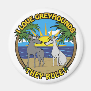ICH LIEBE GREYHOUNDS SIE SIND DIE BESTEN MAGNET