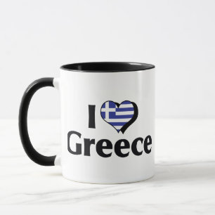 Ich liebe Griechenland-Flagge Tasse