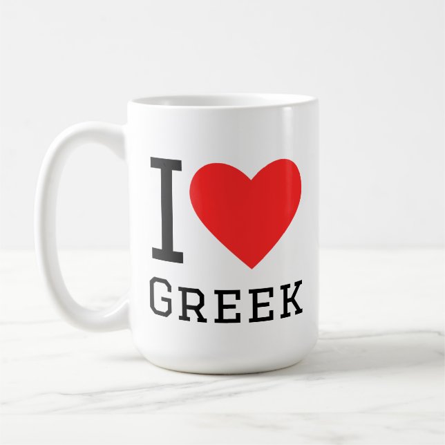 Ich liebe Griechisch  Kaffeetasse (Links)