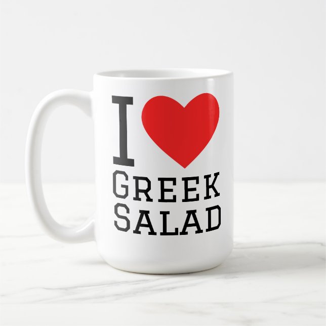 Ich liebe griechischen Salat Kaffeetasse (Links)