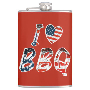 Ich Liebe GRILLEN, amerikanisches Patriotismus Flachmann