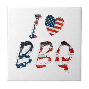 Ich Liebe Grillen, amerikanisches Patriotismus Fliese