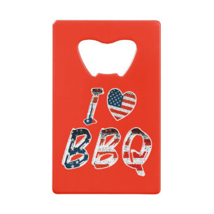 Ich Liebe Grillen, amerikanisches Patriotismus Geldbeutel Flaschenöffner