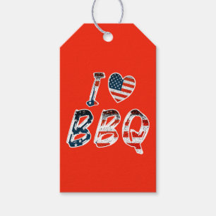 Ich Liebe GRILLEN, amerikanisches Patriotismus Geschenkanhänger