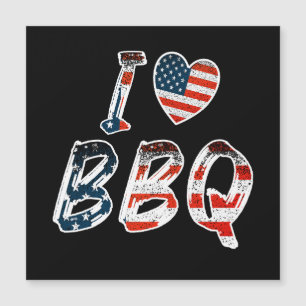 Ich Liebe GRILLEN, amerikanisches Patriotismus Magnetkarte