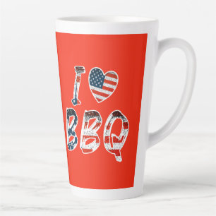 Ich Liebe GRILLEN, amerikanisches Patriotismus Milchtasse