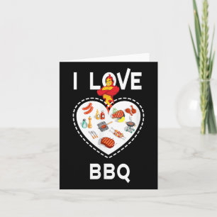 Ich Liebe Grillen Funny für Barbecue Liebhaber und Karte
