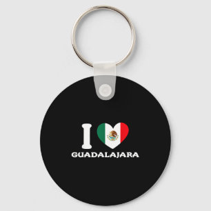 Ich liebe Guadalajara Herz Mexiko Flagge Schlüsselanhänger