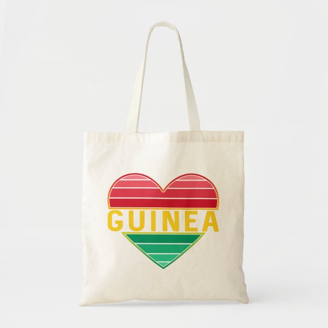 Ich Liebe Guinea, guineisches Herz Tragetasche (Vorne)