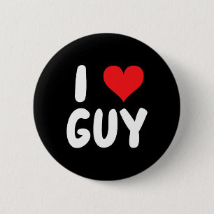 Ich liebe Guy - Herz - Name  Button