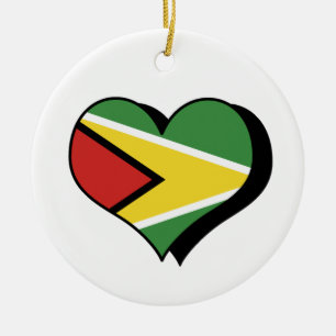 Ich liebe Guyana-Ornament Keramik Ornament