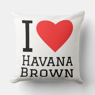 Ich liebe Habana Brown Kissen