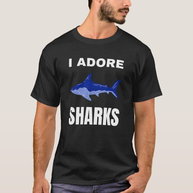 Ich liebe Haie T-Shirt (Vorderseite)