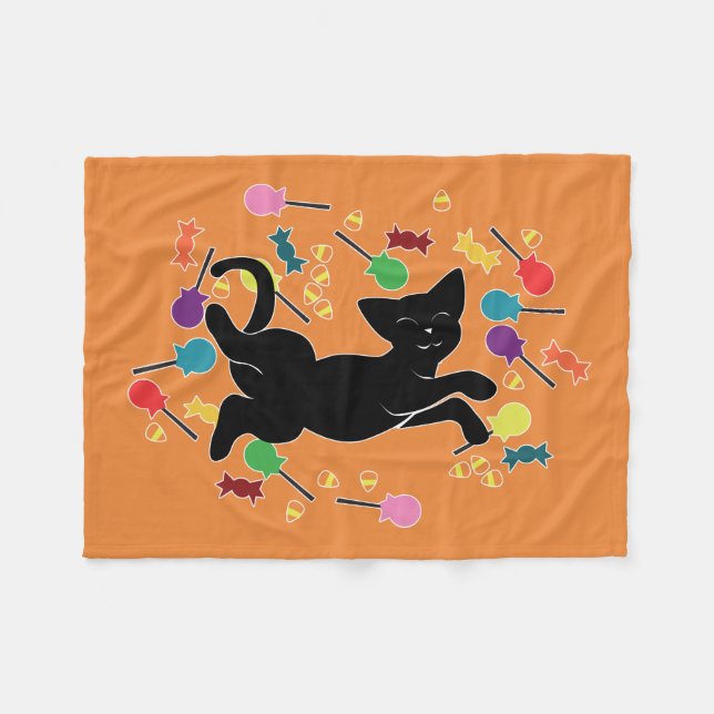 Ich Liebe Halloween! Fleecedecke (Vorderseite (Horizontal))