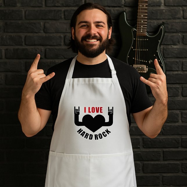 Ich liebe Hard Rock Schürze (Von Creator hochgeladen)