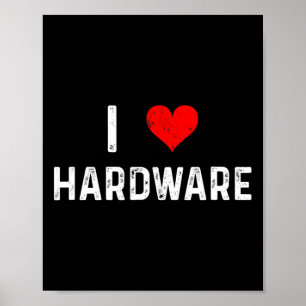 Ich liebe Hardware - Herz PC-Gamer Gaming-Build-Co Poster
