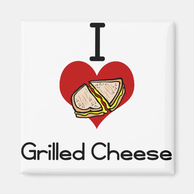 Ich Liebe-Hass-Grillkäse Magnet (Vorne)