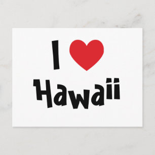 Ich liebe Hawaii Postkarte