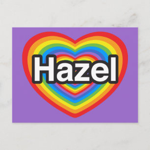 Ich Liebe Hazel. Ich Liebe dir Hazel. Herz Postkarte