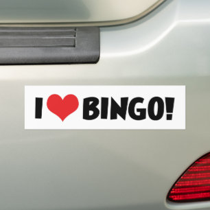 Ich liebe Heart Bingo! - Bingo Liebhaber Autoaufkleber