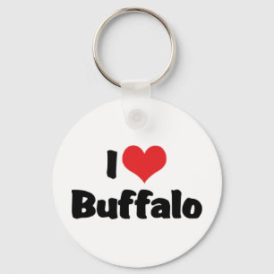 Ich liebe Heart Buffalo Schlüsselanhänger