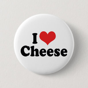 Ich liebe Heart Cheese - Milchliebhaber Button