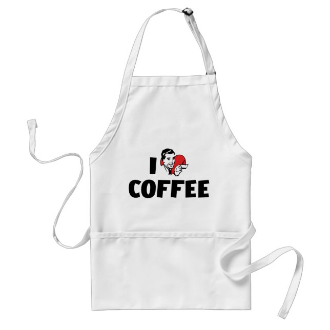 Ich liebe Heart Coffee - Java Kaffeeliebhaber Schürze (Vorne)