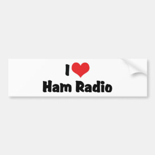 Ich liebe Heart Ham Radio - Amateurfunkliebhaber Autoaufkleber
