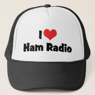 Ich liebe Heart Ham Radio - Amateurfunkliebhaber Truckerkappe