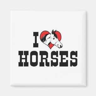 Ich liebe Heart Horses - Pferdeliebhaber Magnet