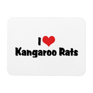 Ich liebe Heart Kangaroo Rats Magnet