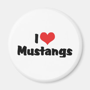 Ich liebe Heart Mustangs - Pferdeliebhaber Magnet