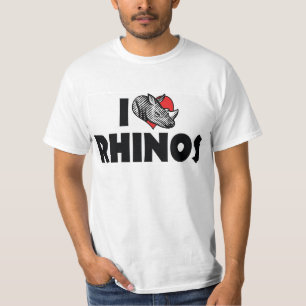 Ich liebe Heart Nashörner - Nashornliebhaber T-Shirt