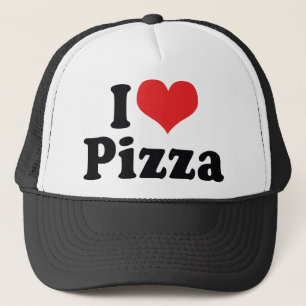 Ich liebe Heart Pizza Truckerkappe