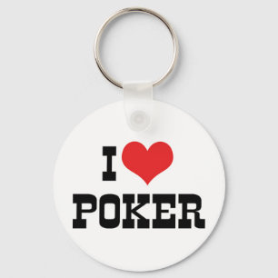 Ich liebe Heart Poker - Texas Holdem Liebhaber Schlüsselanhänger