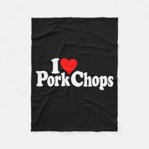 Ich liebe Heart Rk Chops  Fleecedecke