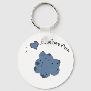 Ich Liebe Heidelbeeren Schlüsselanhänger