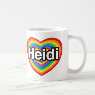 Ich liebe Heidi. Ich liebe dich Heidi. Herz Kaffeetasse