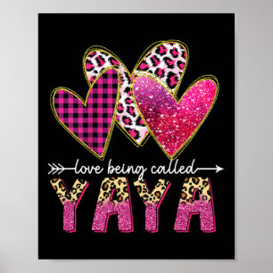 Ich Liebe heißt Yaya Oma Valentine Mütter Poster