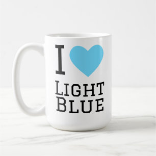 Ich liebe Hellblau Kaffeetasse