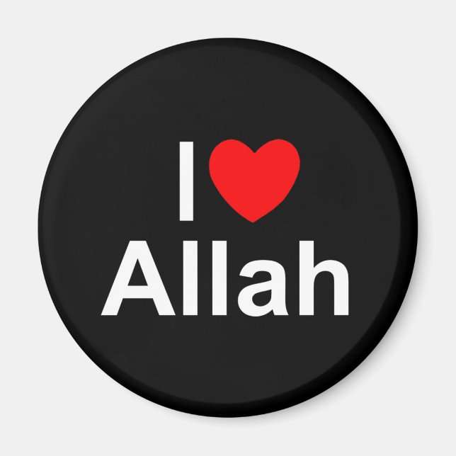 Ich Liebe (Herz) Allah Magnet (Vorne)