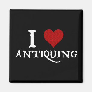 Ich liebe (Herz) Antiquitäten Magnet
