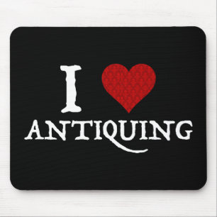 Ich liebe (Herz) Antiquitäten Mousepad