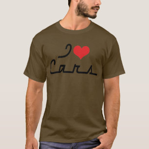 Ich liebe Herz-Autos - Klassischer Autoliebhaber T-Shirt