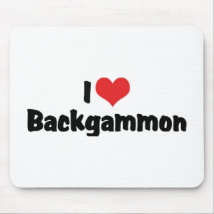 Ich liebe Herz Backgammon Mousepad
