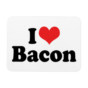 Ich liebe Herz Bacon - Baconliebhaber Magnet