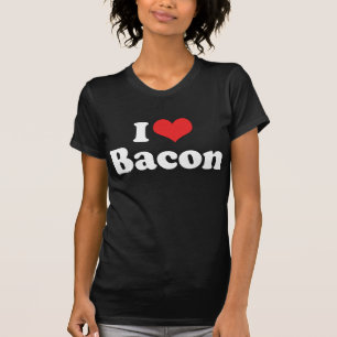 Ich liebe Herz Bacon - Baconliebhaber T-Shirt